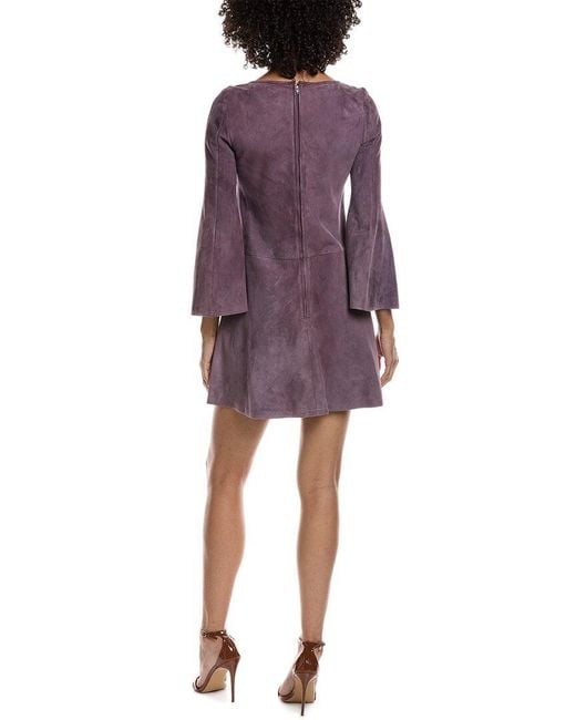 Valentino Purple Suede Mini Dress