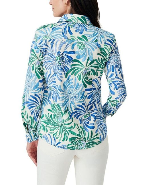 J.McLaughlin Blue Lois Blouse