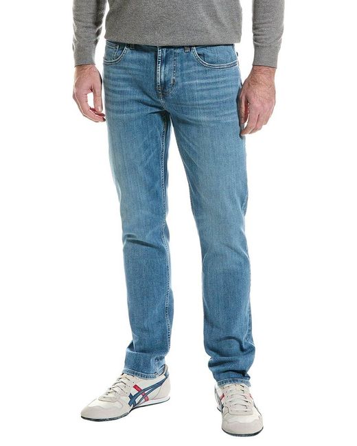 7 For All Mankind Blue Slimmy Tapered Puzzle Modern Slim Jean for men