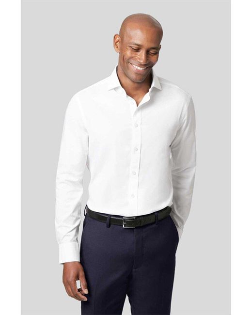 Charles Tyrwhitt White Non-iron 4 Way Stretch Shirt for men