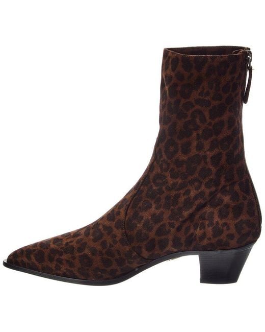 Aquazzura Brown Brunswick 45 Suede Bootie
