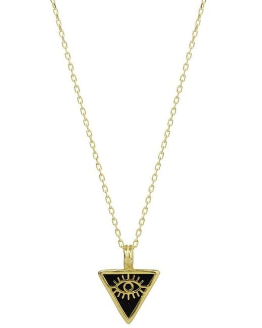 Ebru Jewelry Metallic Protection & Luck Pendant Necklace