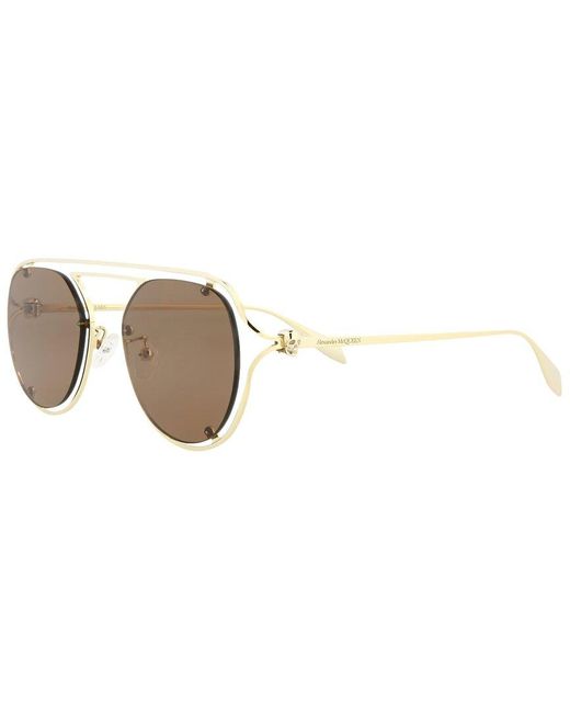 Alexander McQueen White Am0365s 51mm Sunglasses