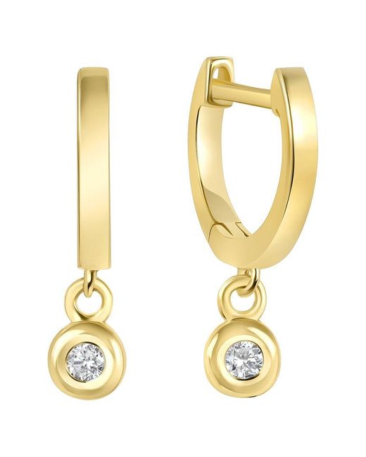 Ron Hami Metallic 14k 0.07 Ct. Tw. Diamond Huggie Earrings