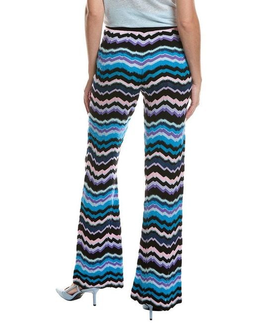 Missoni Blue Wool-Blend Pant