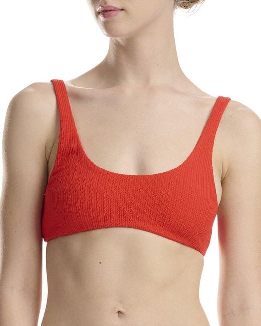 Wolford Red Scoop Neck Top