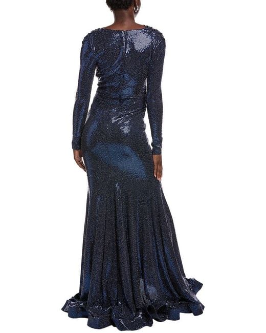 Issue New York Blue Sequin Gown