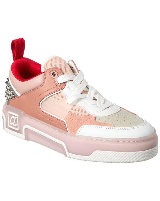 Christian Louboutin Brown Astroloubi Leather & Mesh Sneaker