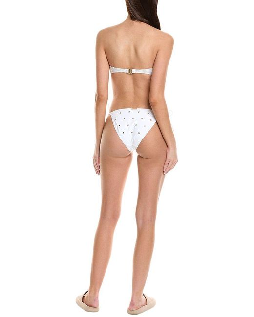 MILLY White Millie Diamond Heat Set Bikini Bottom