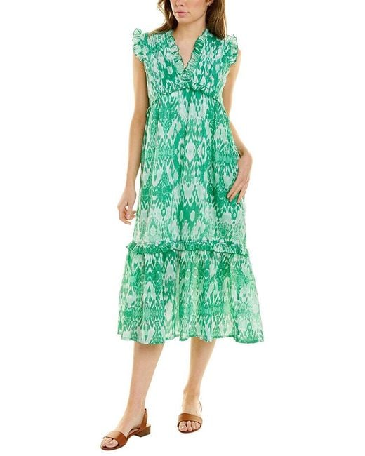 Ro's Garden Cotton Tyla Dress in Green | Lyst