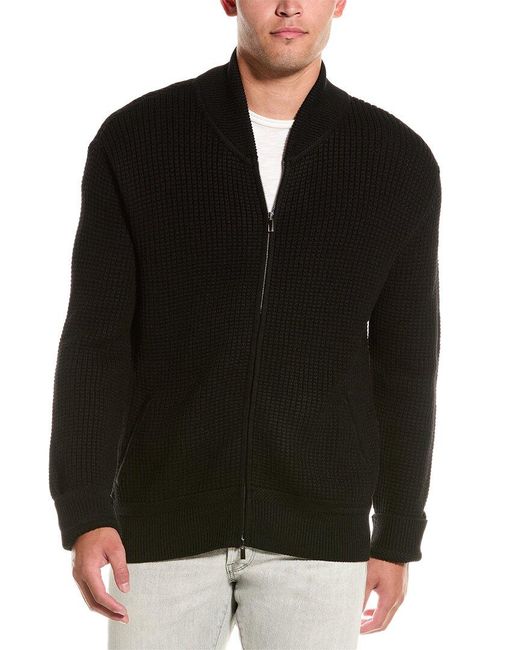7 For All Mankind Wool Bomber Jacket in Black for Men Lyst UK