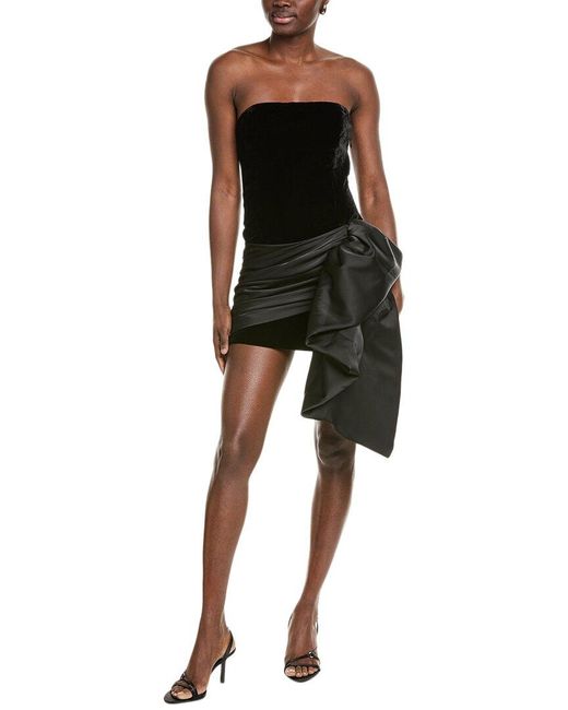 Ronny Kobo Black Seb Velvet Mini Dress