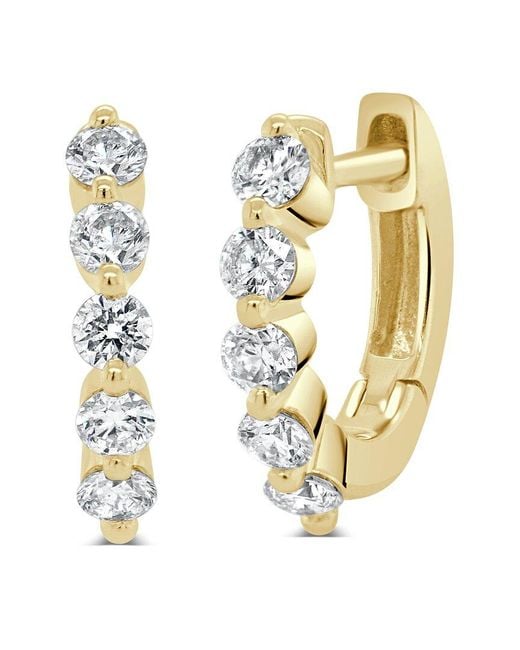 Sabrina Designs Metallic 14k 0.39 Ct. Tw. Diamond Huggie Earrings