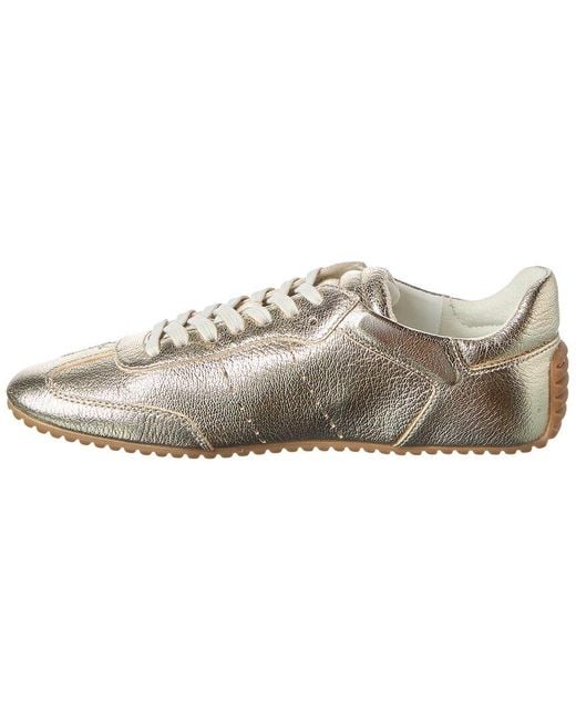 Odissi White Laminated Metallic Leather Sneaker
