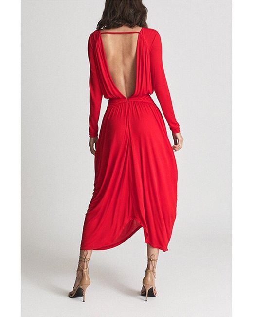 Reiss Red Savannah Midi Dress