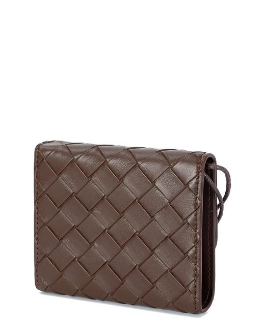 Tiffany & Fred Paris Brown Woven Leather Wallet