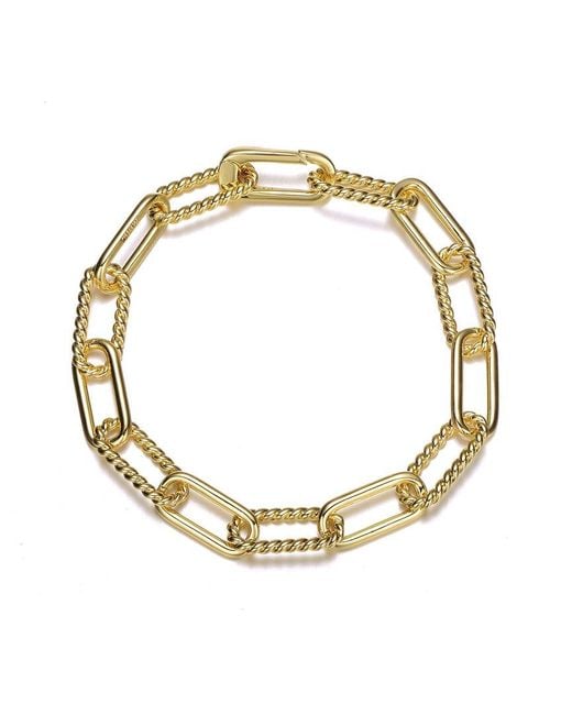 Rachel Glauber Metallic 14k Plated Cz Link Bracelet