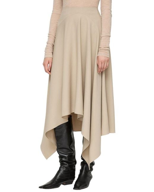 Lafayette 148 New York Natural Wool-Blend Handkerchief Skirt
