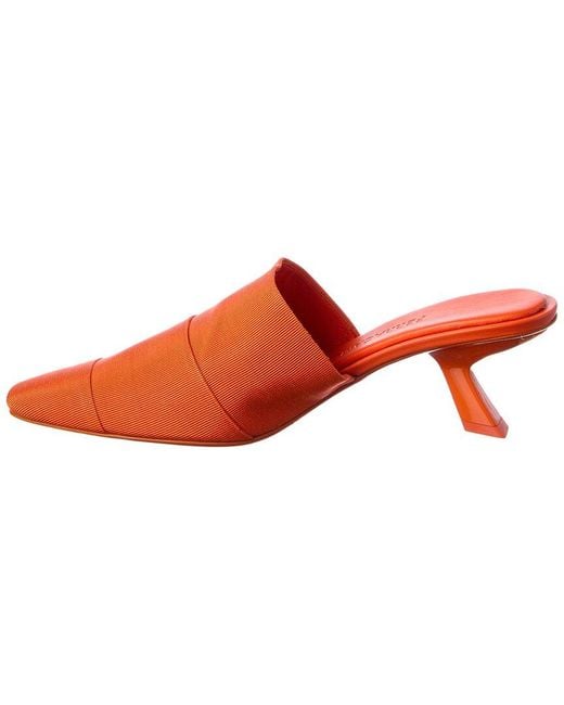 Ferragamo Orange Algedi Grosgrain Mule