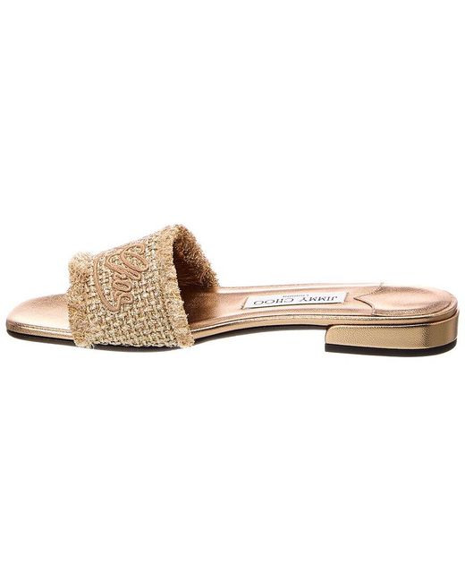 Jimmy Choo Brown Joa Canvas Sandal