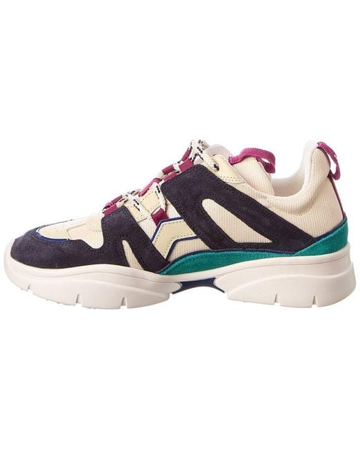 Isabel Marant Blue Kindsay Story Suede Sneaker