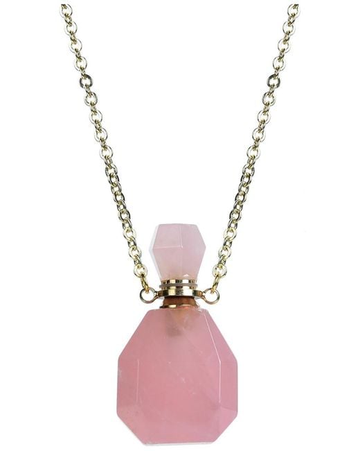 Eye Candy LA Metallic Gemstone Aromatherapy Bottle Necklace