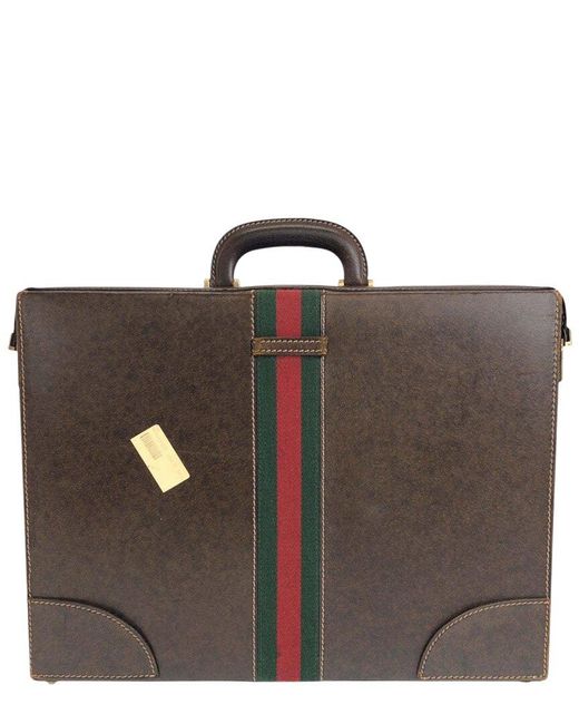 Gucci Black Vintage Leather Business Briefcase (authentic Pre-loved)