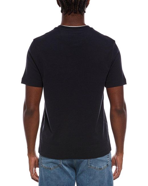 Vince Black Double Neckline Crewneck T-Shirt for men