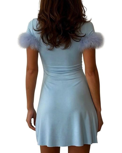 LEON GORI Blue Mini Dress