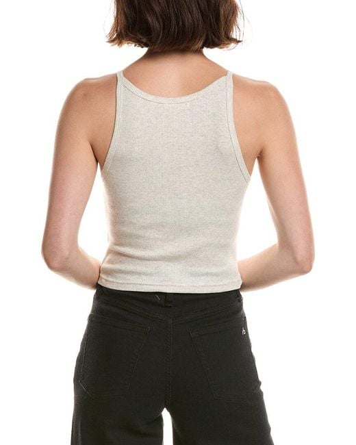 Nia Pink Ribbed Racer Tank