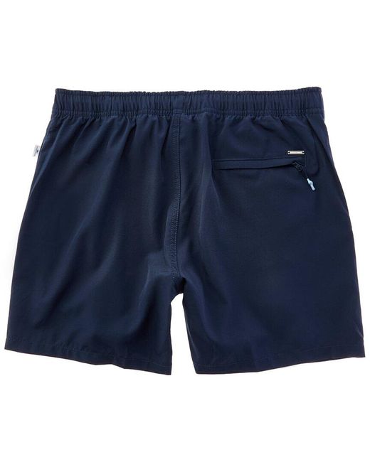 Vintage Summer Blue Solid Performance Volley Swim Short for men