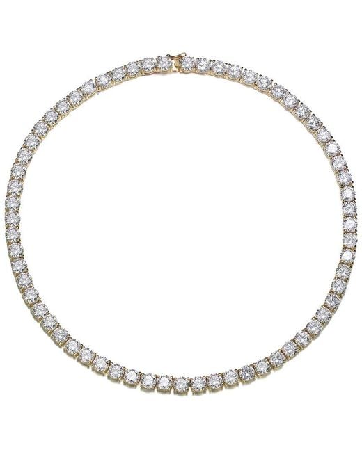 Genevive Jewelry Metallic 14K Diamond Cz Chain Necklace