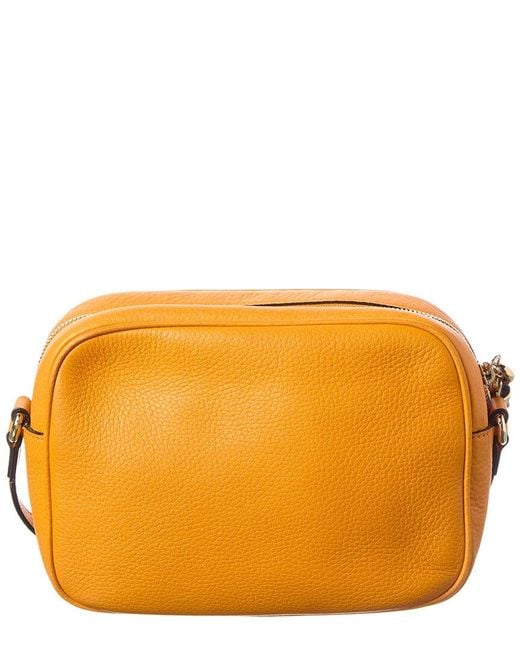 Gucci Orange Curcuma Pebbled Calfskin Leather Small Soho Disco Bag (authentic Pre- Loved)