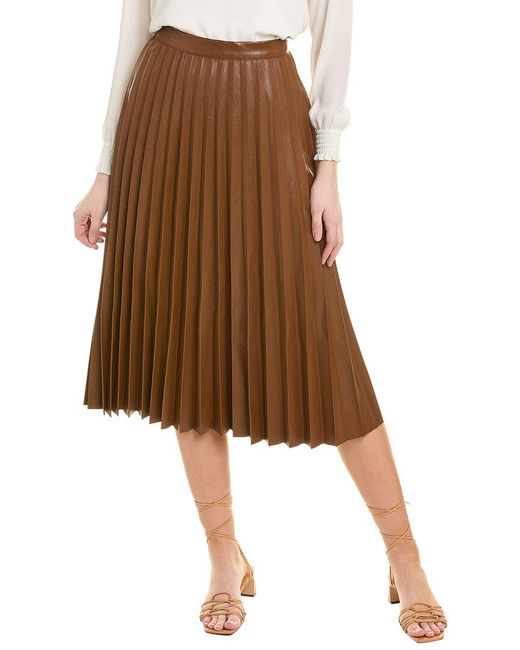 Gracia Brown Midi Skirt