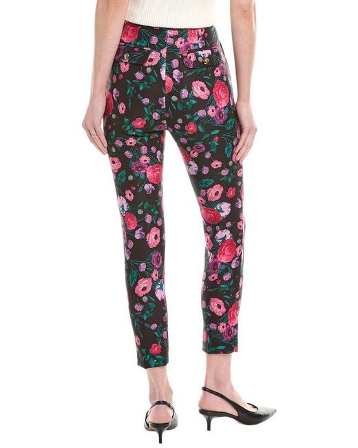 Elisabetta Franchi Red Floral Pant