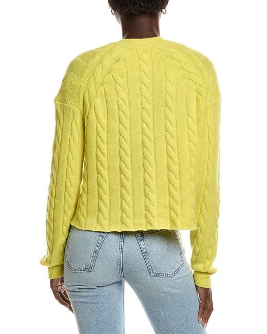 Maje Yellow V-Neck Sweater