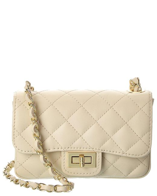 Persaman New York Gray Cynthia Quilted Leather Crossbody