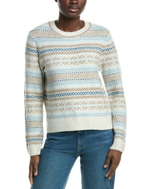 Design History Blue Fair Isle Sweater