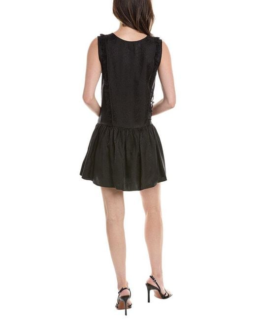 Rebecca Minkoff Black Valerie Silk-blend Mini Dress