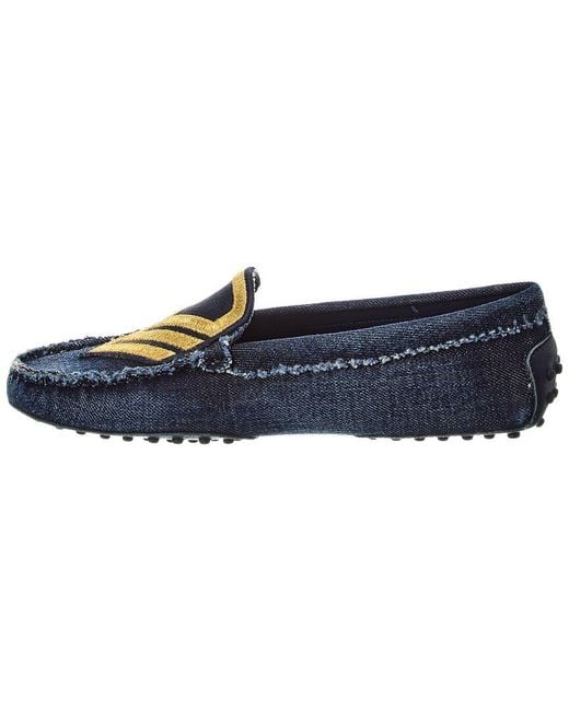 Tod's Blue Gommini Denim Loafer
