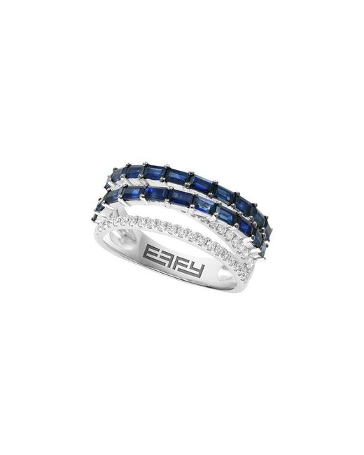 Effy Fine Jewelry Blue 14K 2.32 Ct. Tw. Diamond & Sapphire Ring