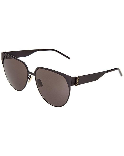 Saint Laurent Black Sl M43/f Asian Fit 004 Women's Sunglasses