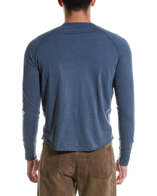 Save Khaki Blue Henley Shirt for men