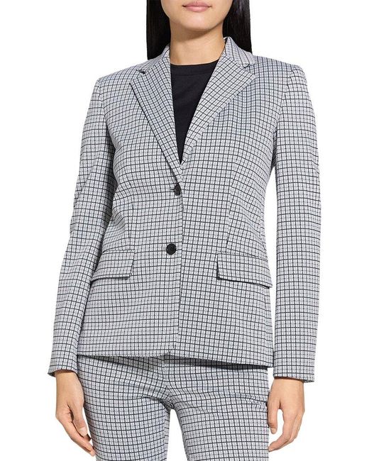 Theory Gray 2-Button Blazer