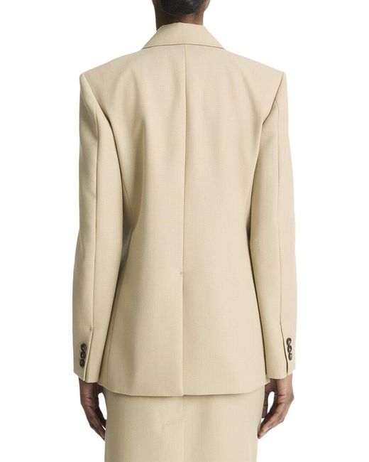 Vince Natural Tailored Canvas Wool-blend Blazer