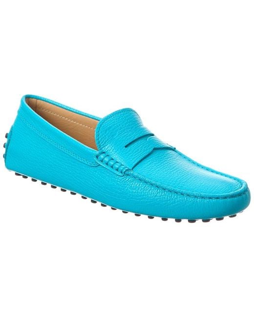 Tod's Blue Leather Driver for men