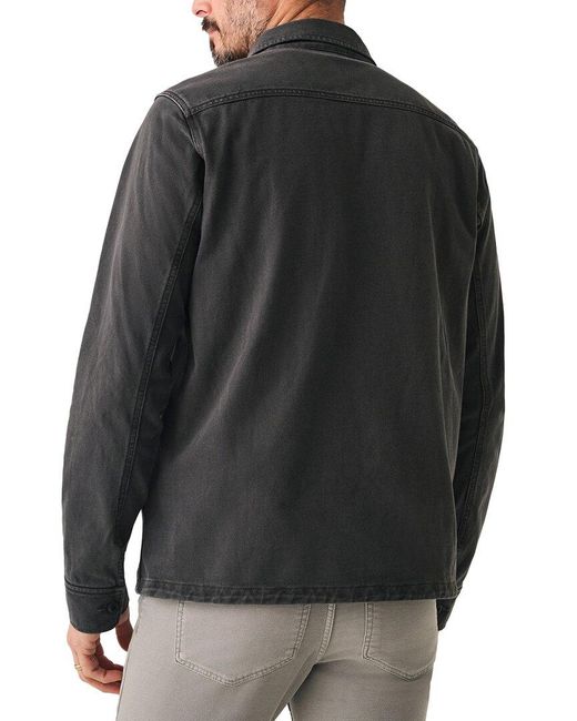 Faherty Brand Black Jersey Shirt Jacket for men