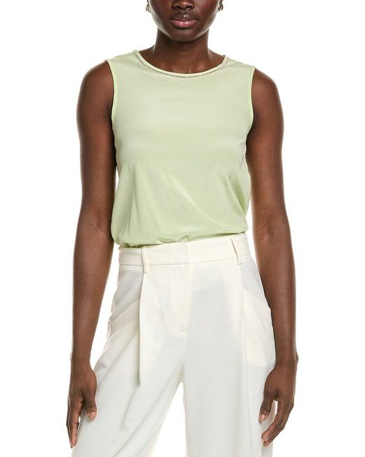 Peserico Green Silk-Blend Top