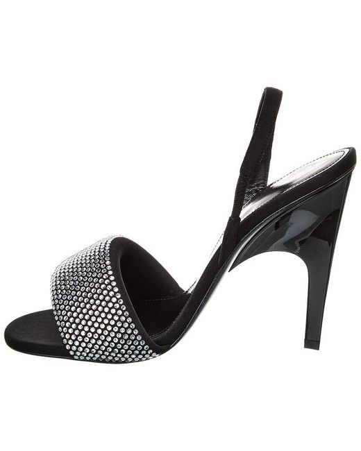 The Attico Black Rem Satin Slingback Satin