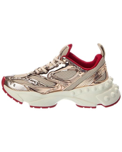 Christian Louboutin Natural So Flo Leather & Canvas Sneaker